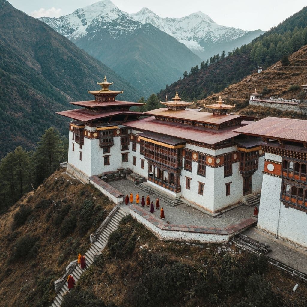 Bhutan mountain hermitage spiritual retreat in remote location